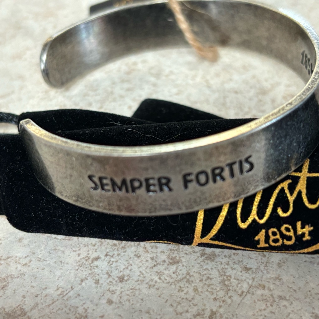 Mens Stainless Steel Cuff Semper Fortis